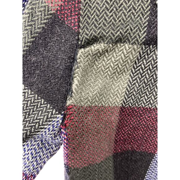 Volcom Wool Blend Plaid Peacoat Jacket  Size XS  DAMAGE - Picture 5 of 10